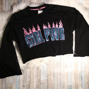 H&M LONG SLEEVE CROP TOP